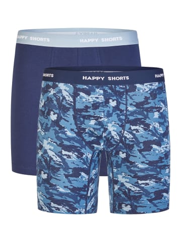 Happy Shorts Langer Boxer Jersey in marine