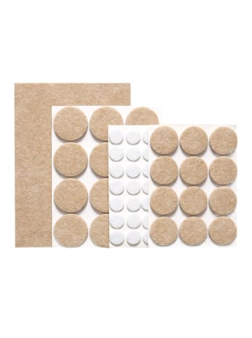 Tescoma Selbstklebende Filzgleiter PRESTO, Set 60 Stück in beige