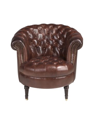 Angel Cerdá ANGEL CERDA Chester-Sessel Modell 5202, cognacbraunes Rindsleder - Walnussbeine