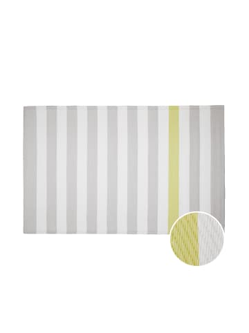 Butlers In- & Outdoorteppich Streifen L 180 x B 118cm COLOR CLASH in Grau-Gelb