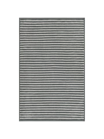 Cawö Cawö Badematten Two-Tone Stripes 480 schiefer - 77 in schiefer - 77