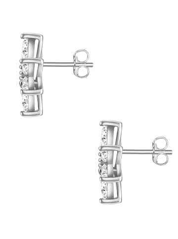 Glanzstücke München Ohrstecker Blume aus Sterling Silber mit Zirkonia in silber