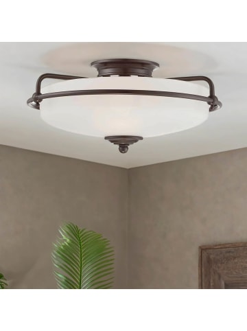 Licht-Erlebnisse Deckenlampe Ø 42.2 x (H)19.4 cm in Bronze Antik WeißBronze Antik Weiß