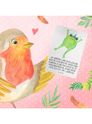 Mr. & Mrs. Panda Grußkarte 2. Geburtstag mit Spruch in Weiß