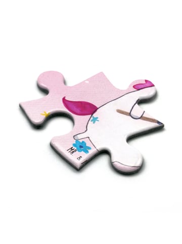Mr. & Mrs. Panda Puzzle Einhorn Künstler ohne Spruch in Rot Pastell