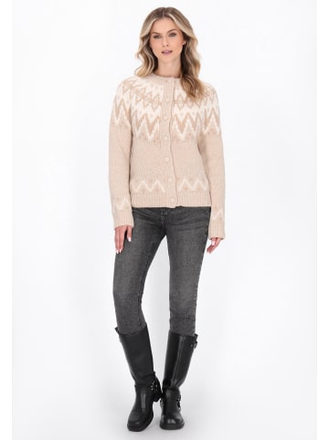 DreiMaster Vintage Women Cardigan in beige multicolor