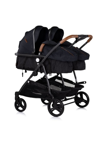 Chipolino Geschwisterkinderwagen Duo Smart in schwarz