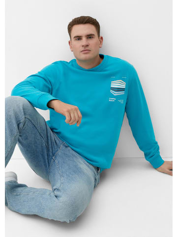 s.Oliver Sweatshirt in 63D1_türkisblau