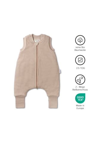 Hofbrucker Baby Winter Schlafsack mit Füßen MATTI in Taupe