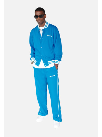 Megaman Set Hose Jacke Baseballkragen in Blau