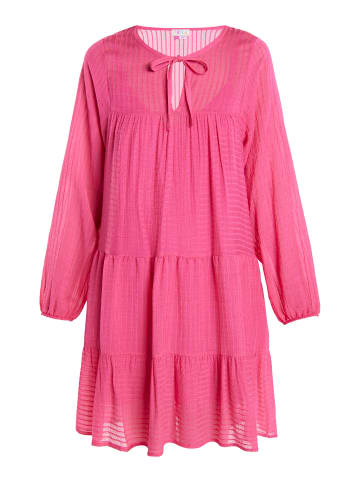IZIA Damen Midikleid Im Streifendesign in Pink