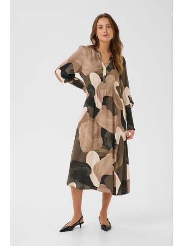 CULTURE Kleid CUdana Relaxed fit in Green/Dune Art