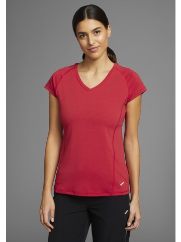 FAYN SPORTS Funktionsshirt in anthrazit melange/ salsa red
