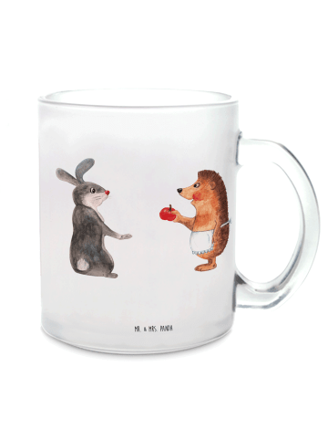 Mr. & Mrs. Panda Trinkglas Hase Igel ohne Spruch in Transparent