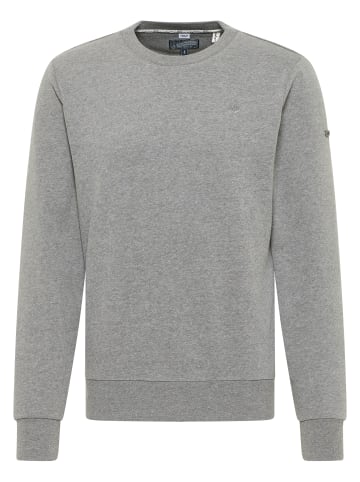 DreiMaster Vintage Oversize Sweatshirt Mit Rundhals in Grau Melange