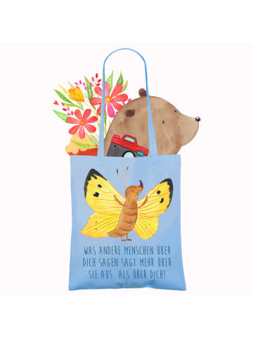 Mr. & Mrs. Panda Tote Bag Mobbing bewältigen Selbstwert mit Spruch in Sky Blue