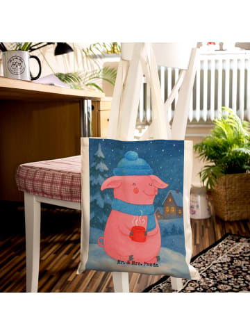 Mr. & Mrs. Panda Beutel Schwein Glühwein Design ohne Spruch in Weiß