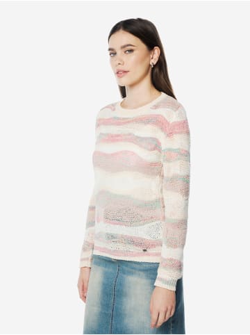 KOROSHI Damenpullover mit gestreifter Textur in bunt
