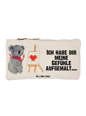 Mr. & Mrs. Panda Schminktasche Koala Künstler mit Spruch in Weiß