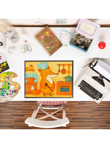 Mr. & Mrs. Panda schreibauflage Fuchs Koch Design ohne Spruch in Weiß