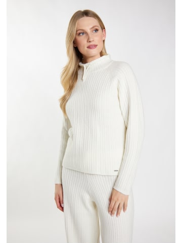DreiMaster Damen Strickpullover in Wollweiss