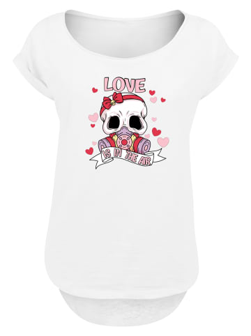 F4NT4STIC Long Cut T-Shirt Anti Valentinstag LOVE is in the air in weiß