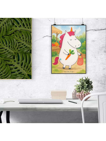 Mr. & Mrs. Panda Print Einhorn Vegan Design ohne Spruch in Weiß