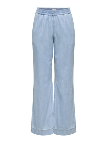 JACQUELINE de YONG Palazzo Schlupf Hose Denim Culotte mit elastischem Bund in Hellblau