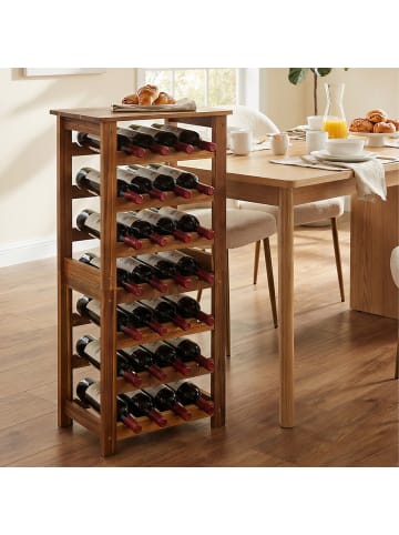 relaxdays Weinregal in Natur - (B)43 x (H)91,5 x (T)22 cm