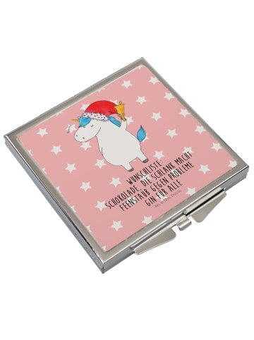 Mr. & Mrs. Panda Taschenspiegel klappbar Einhorn Weihnachtsmann ... in Rot Pastell