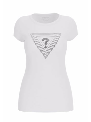 Guess Rundhals T-Shirt für Damen in weiß