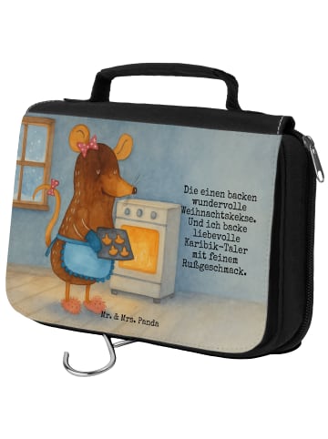 Mr. & Mrs. Panda beauty case Maus Kekse Design mit Spruch in Weiß