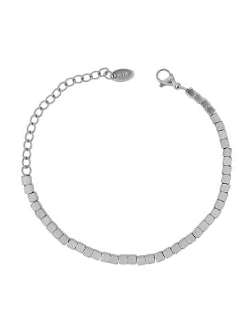 Adeliás Damen Armband – Kugelarmband aus Edelstahl 15+5 cm in silber