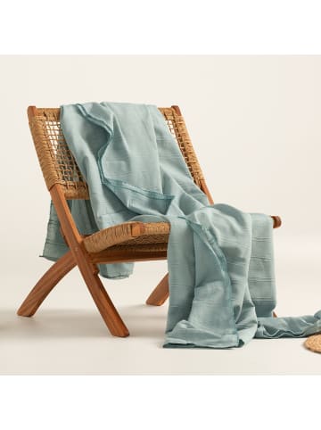 GAMUSI Plaid "ZAIRA" in Aqua