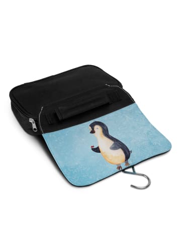 Mr. & Mrs. Panda Kosmetiktasche Pinguin Marienkäfer ohne Spruch in Eisblau