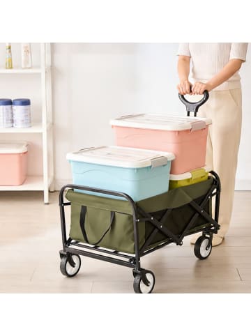 relaxdays Bollerwagen in Grün - (B)50 x (H)89 x (T)72 cm