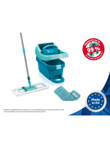 Leifheit Set Wischtuchpresse Profi XL mobile duster static türkis 50,0x28,7x146,0cm