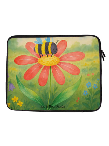 Mr. & Mrs. Panda Laptoptasche Hummel Blume Design ohne Spruch in Weiß