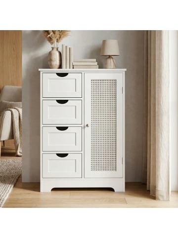 FineBuy Bücherregal in Weiß / MDF / 55x30x80