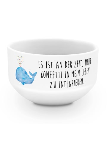 Mr. & Mrs. Panda Müslischüssel Wal Konfetti mit Spruch in Weiß