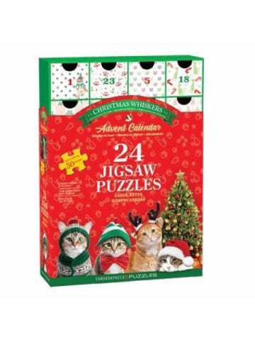 Eurographics Spiel - Puzzle Adventskalender - 1200 Teile Christmas Whiskers