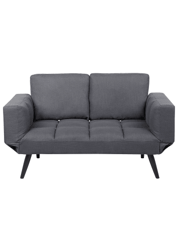 Beliani 2-Sitzer Sofa BREKKE in Grau/Schwarz - (W) 158 x (H) 88 x (L) 75 cm