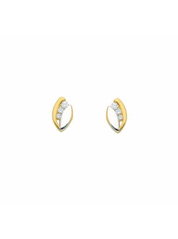 Adeliás Damen 333 Gold Ohrringe / Ohrstecker mit Zirkonia in gold