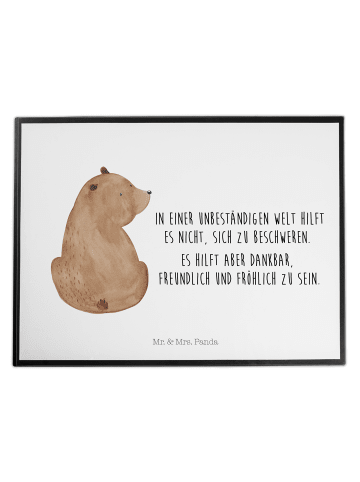 Mr. & Mrs. Panda Schreibunterlage Bär Schulterblick mit Spruch in Weiß