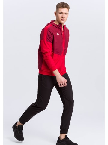 erima Squad Tracktop Trainingsjacke mit Kapuze in bordeaux/rot