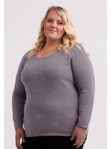 CASH-MERE.CH Rundhals Pullover in Grau