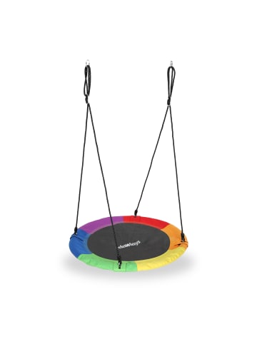 relaxdays Nestschaukel in Bunt - Ø 110 cm