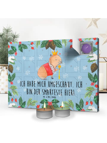 Mr. & Mrs. Panda Duftkerzen Adventskalender Capybara König mit S... in Eisblau