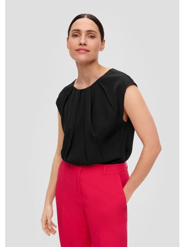 s.Oliver BLACK LABEL Bluse kurzarm in Schwarz