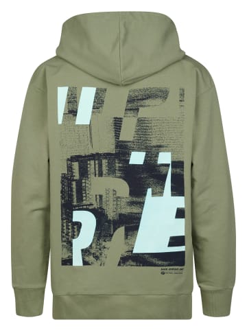 Petrol Industries Gestrickter Hoodie mit Print Chapala in Grün
